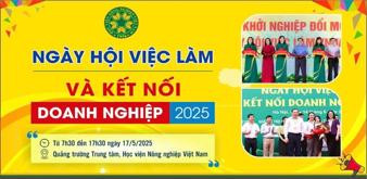Hơn 6.000 sinh viên tham gia Ngày hội việc làm và kết nối doanh nghiệp năm 2025 của Học viện Nông nghiệp Việt Nam