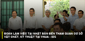 ĐOÀN LÀM VIỆC NHẬT BẢN ĐẾN THAM QUAN CƠ SỞ VẬT CHẤT, KỸ THUẬT TẠI VNUA - IDS