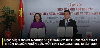 HỌC VIỆN NÔNG NGHIỆP VIỆT NAM KÝ KẾT HỢP TÁC PHÁT TRIỂN NGUỒN NHÂN LỰC VỚI TỈNH KAGOSHIMA, NHẬT BẢN